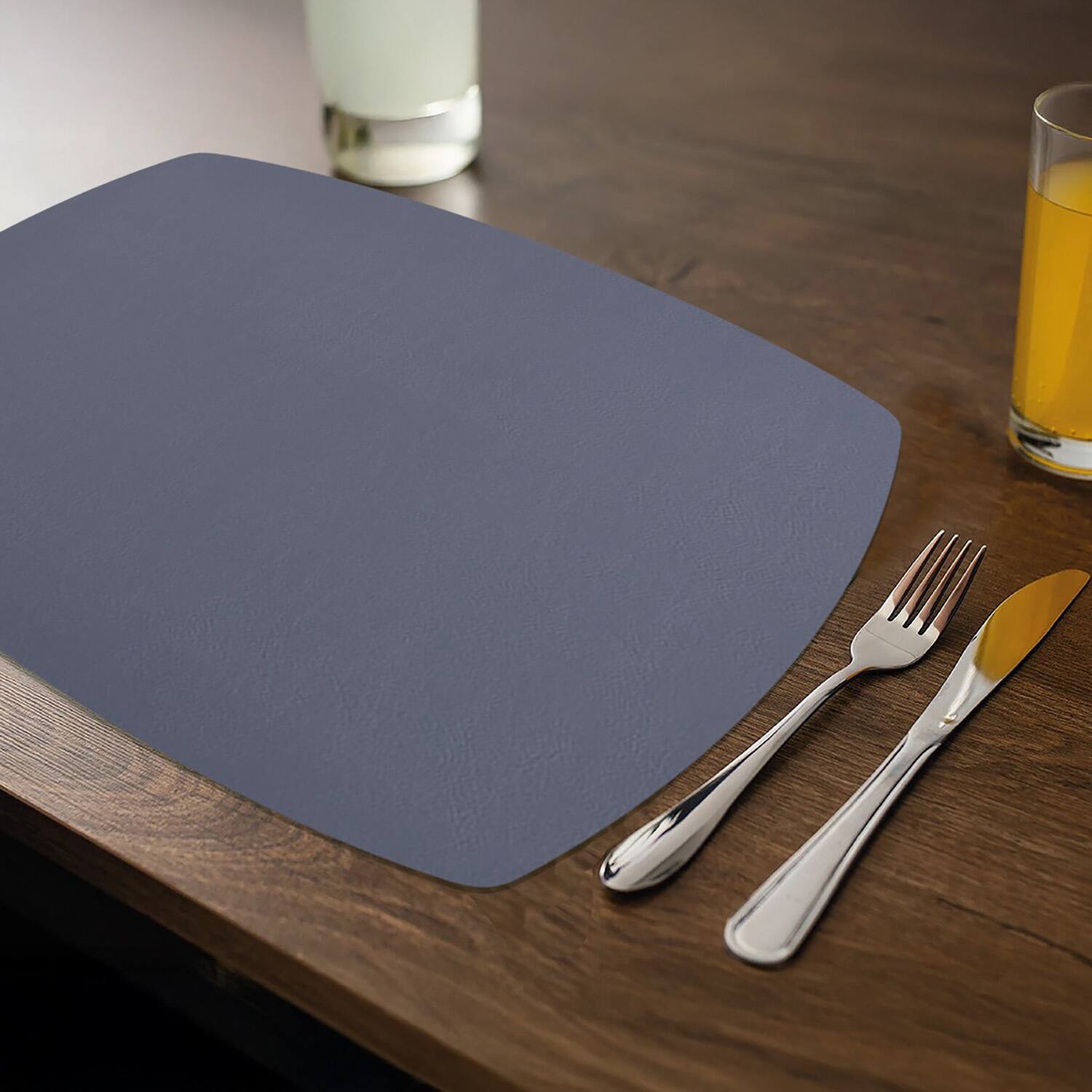 Alt View 1. Frieling - Davanti by  Mattola Placemats Set of 6, Rectangle Plus - Stone Marine.