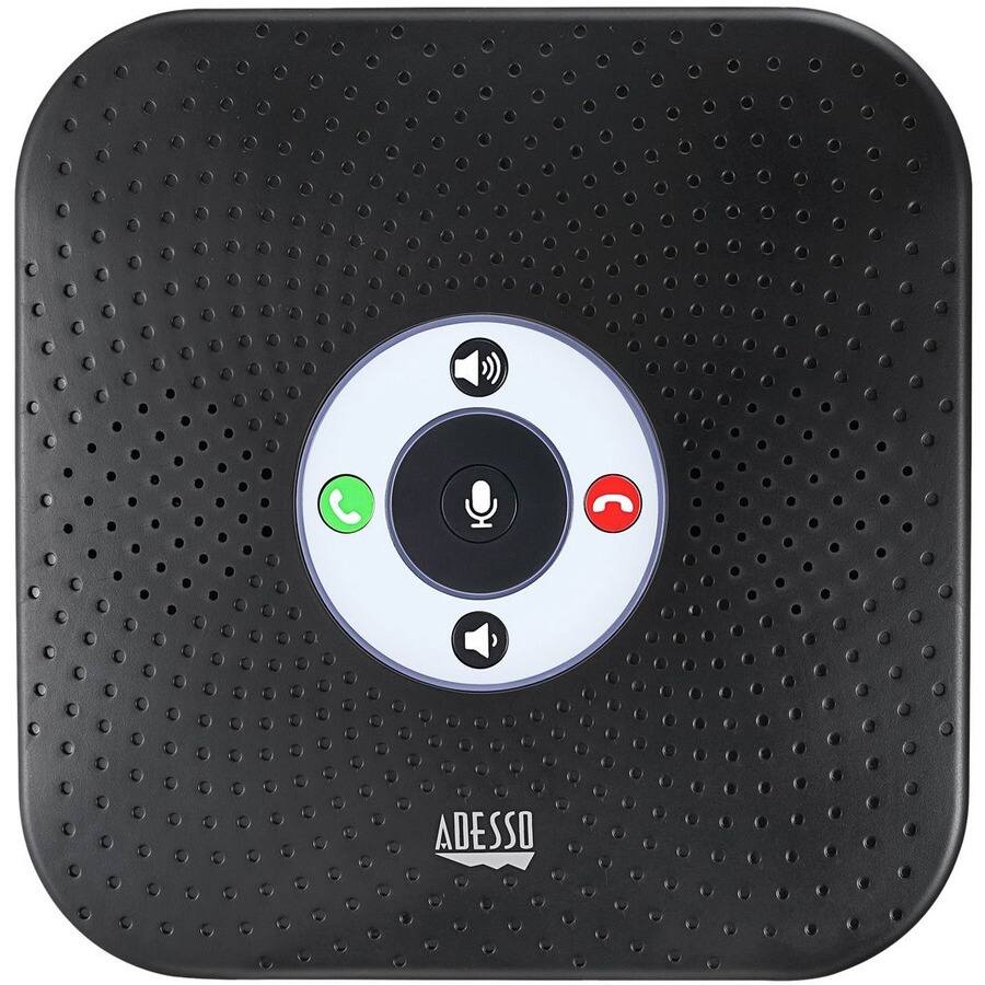 Alt View 5. Adesso - Adesso 360&deg; Conference Call Bluetooth/Wired Speaker with Microphone and USB 3.0 Hubs - USB - Microphone - Battery - Unknown.