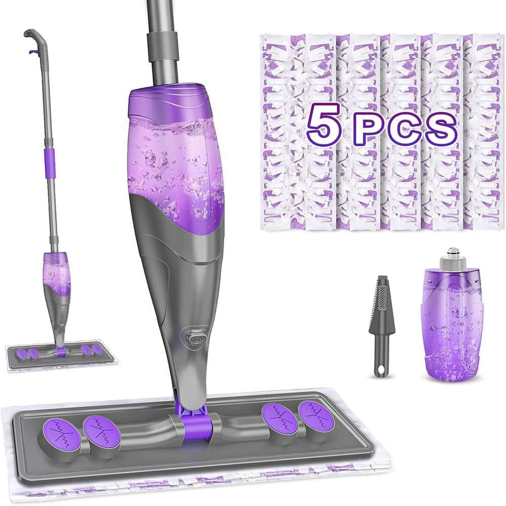 Schertz - Spray Mop with Disposable Pads, Refillable Sprayer, for Hardwood & Tile Floors