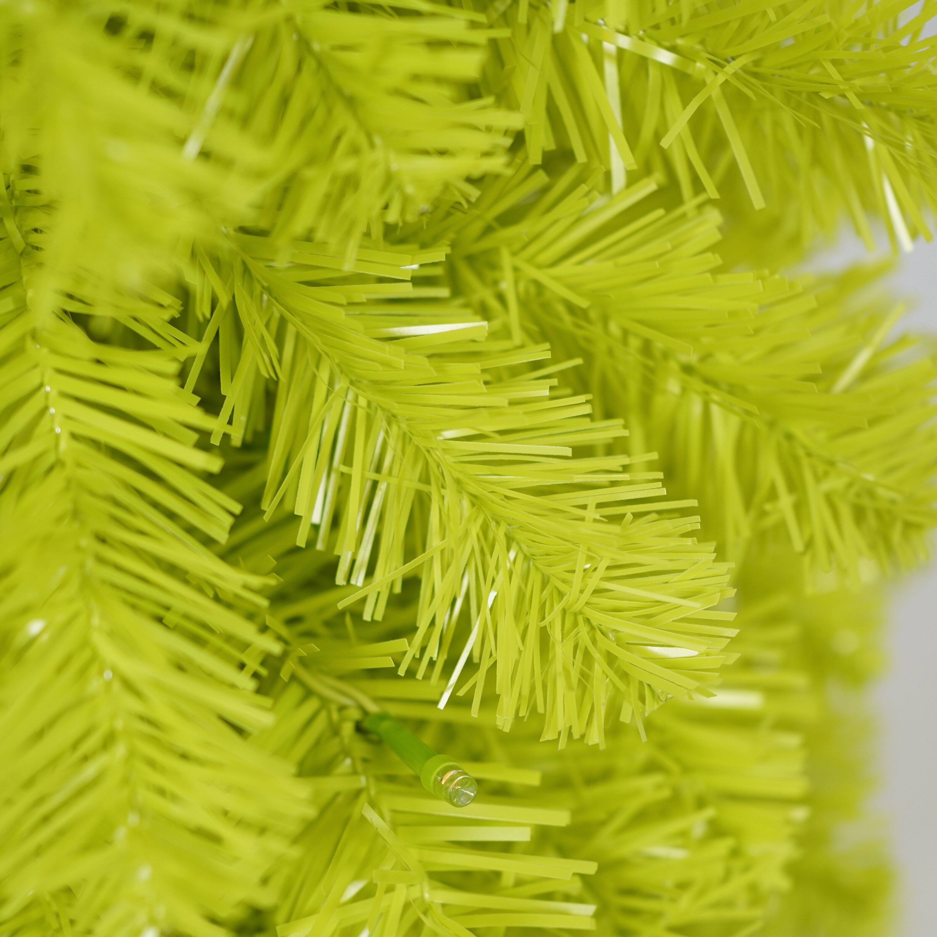 Alt View 7. Tiramisubest - 5FT Hinged Artificial Fir Bent Top Christmas Tree,Xmas Tree Bendable Santa Hat Style,400 Lush Branch Tips,100 LED Lights - Green,White.