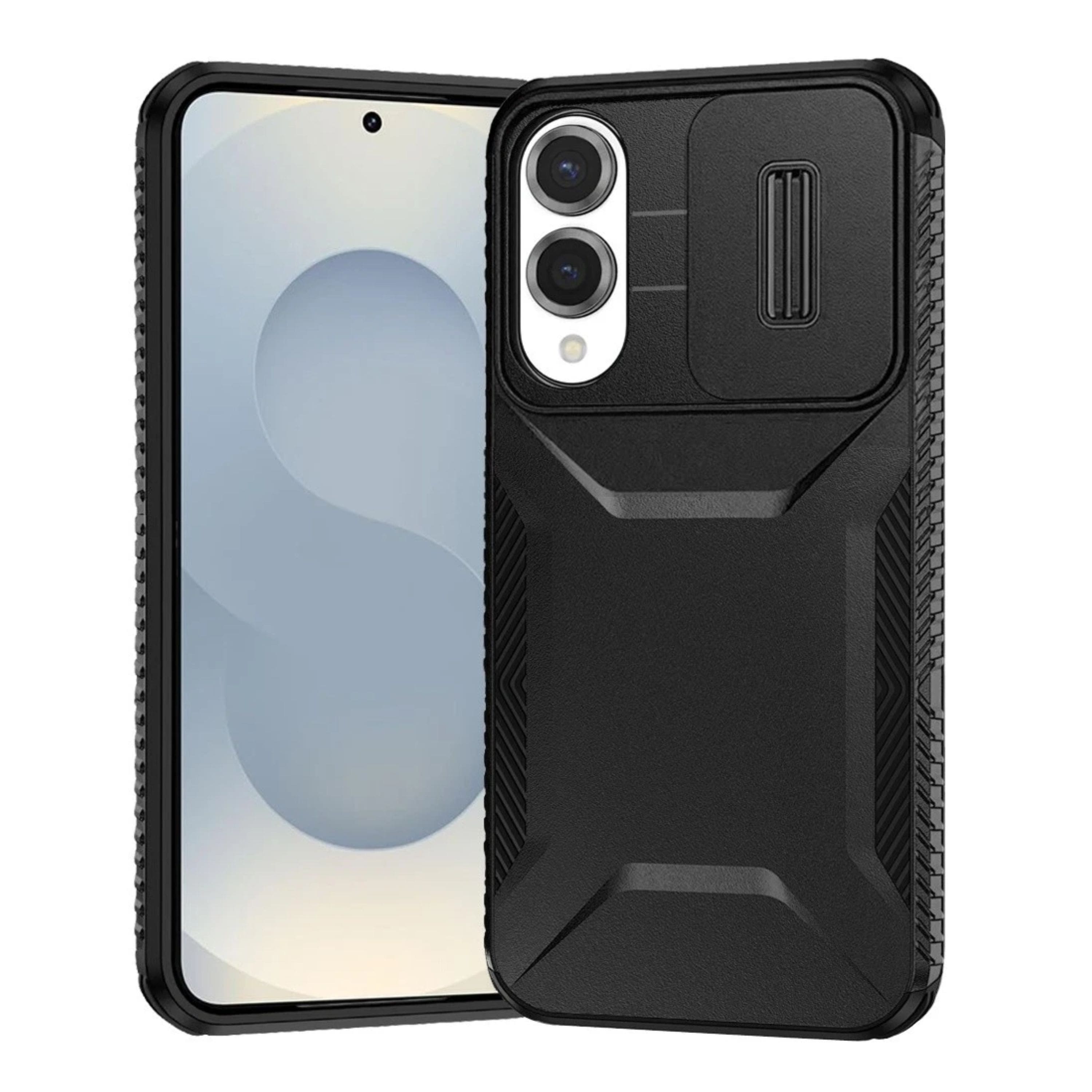Kitcheniva - Rugged Side Grip Case With Sliding Lens Cover & Tempered Glass For Samsung S25 Edge - Black price history on PriceWatchPro