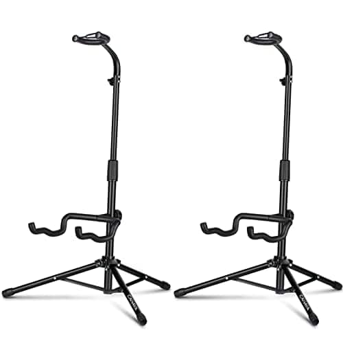 CAHAYA - Acoustic Guitar Stand Universal Floor Guitar Folding Stands for Classical Bass Guitars 2Pack CY0287