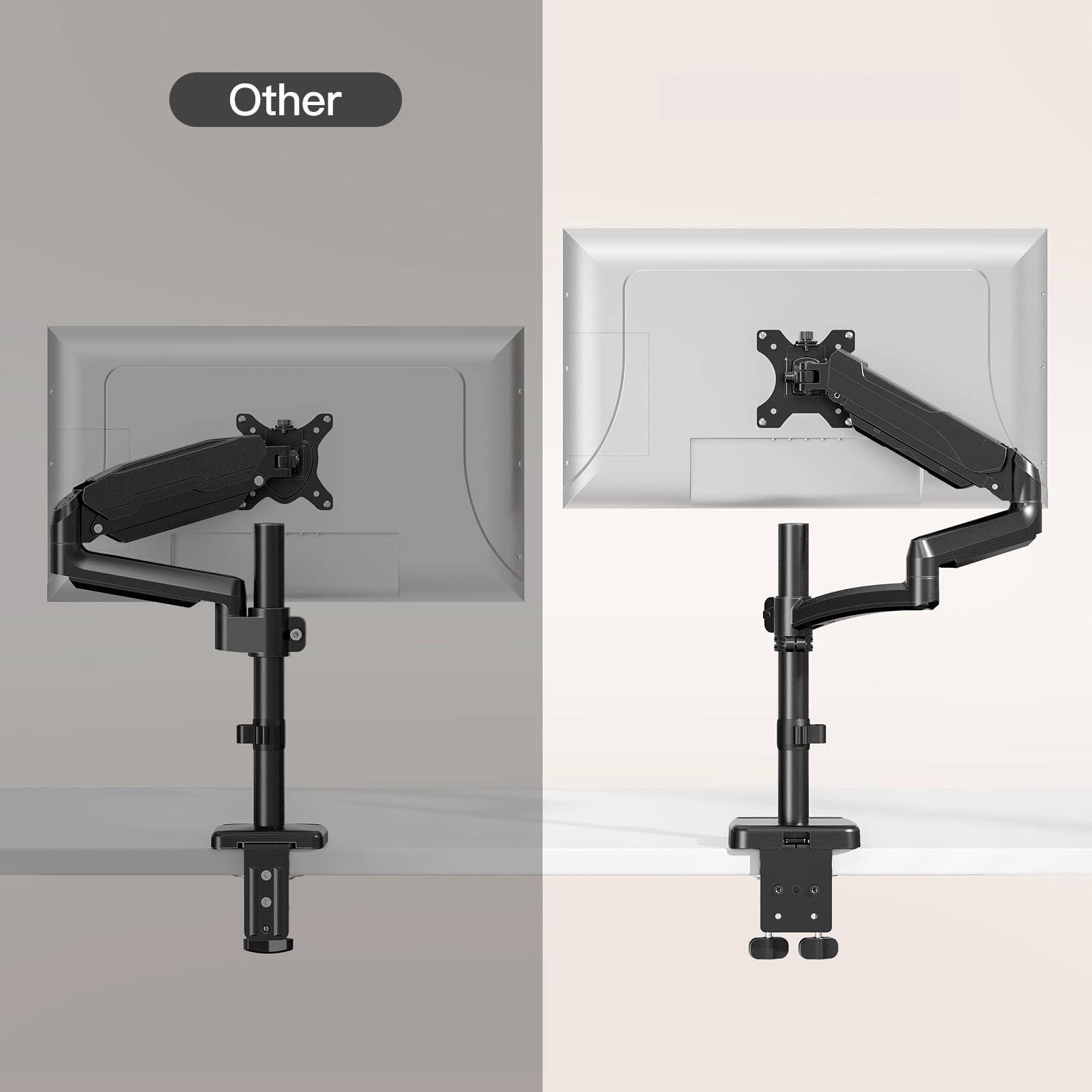 Back. Comfort Essence - Arm Monitor Mount 13 To Computer Desk Extra Adjustable Stand Hold Up 19 Tall With Tilt Swivel Rotation Ves - Default.