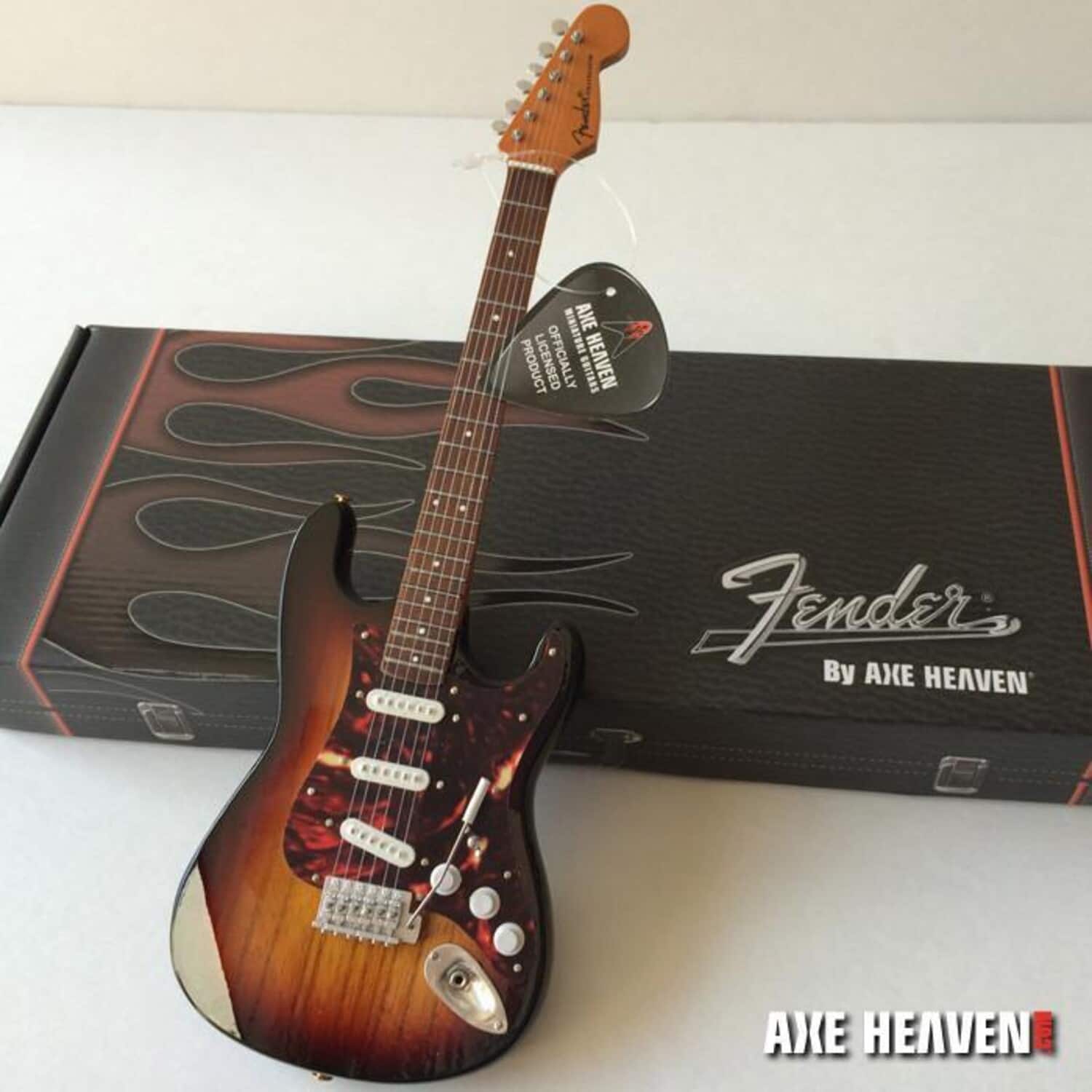 Axe Heaven - Fender Stratocaster Mini Sunburst Tortoise Pickguard Model Mini Guitar Replica Collectible FS-021