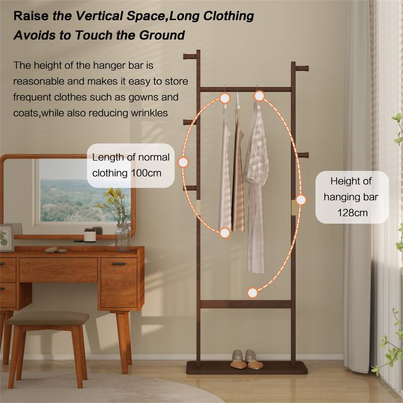 Raise the Vertical Space, Long Clothing Avoids to Touch the Ground

The height of the hanger bar is reasonable and makes it easy to store frequent clothes such as gowns and coats, while also reducing wrinkles.

- Length of normal clothing: 100cm
- Height of hanging bar: 128cm