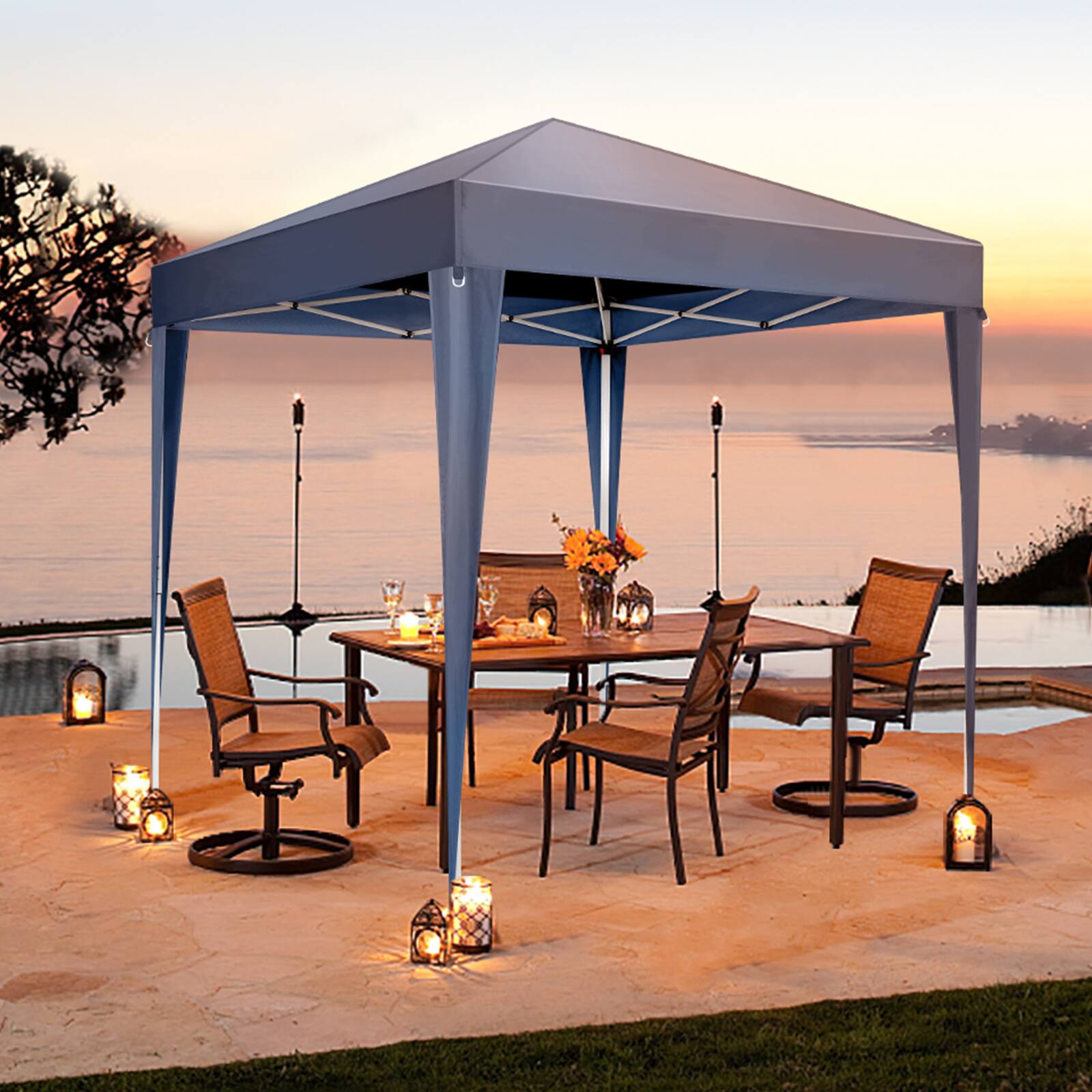 Alt View 2. Winado - Portable 6.5X6.5 FT Folding FT EZ Pop UP Gazebo Canopy Tent Family Party Garden.