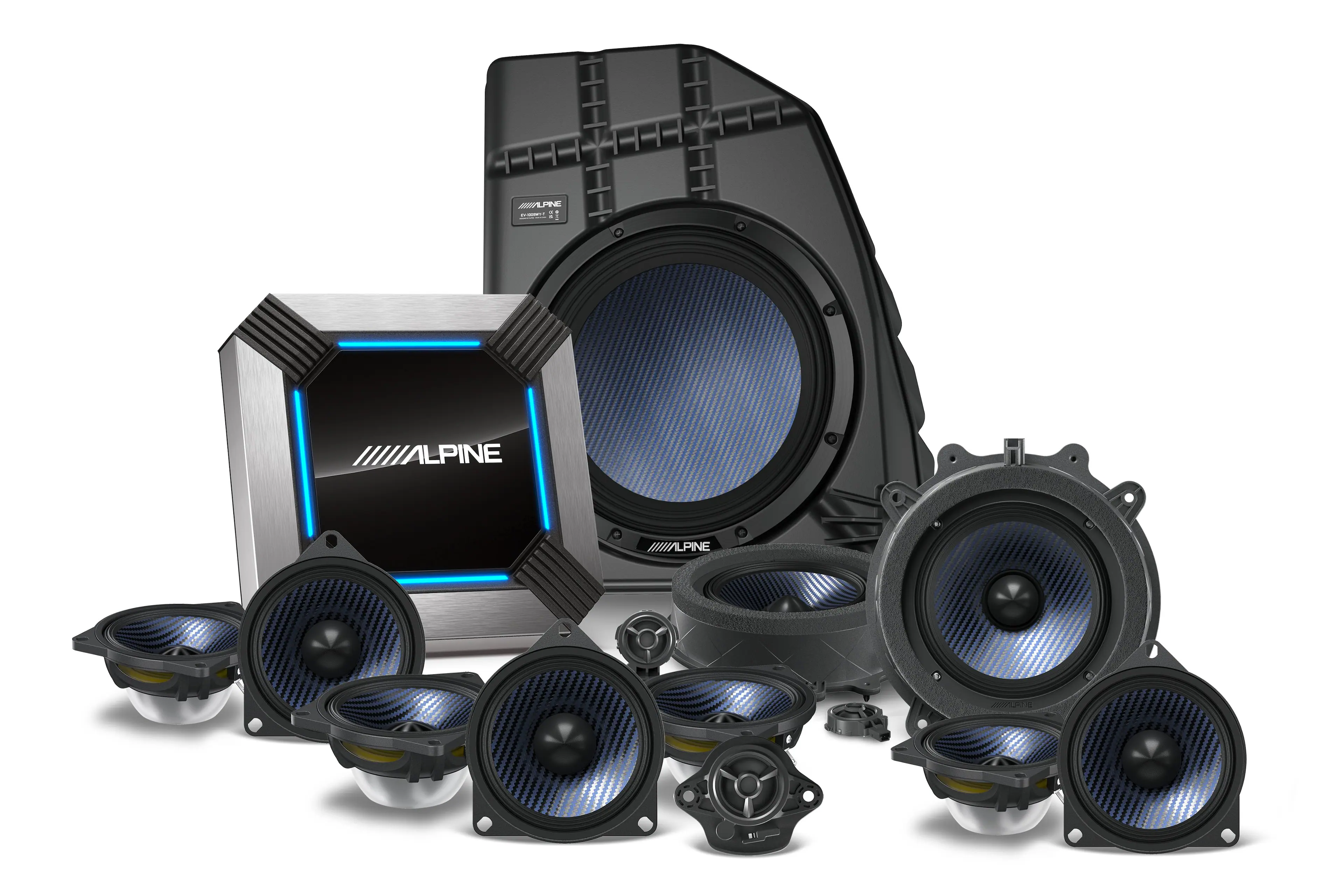 Alpine - 13-Speaker Complete Sound System Upgrade for 2022-2023 Tesla Model Y - Black