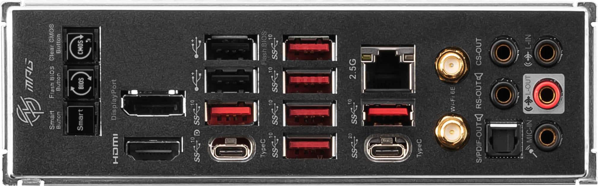 Alt View 14. MSI - MPG X670E CARBON WIFI (Socket AM5) AMD X670 ATX DDR5 Wi-Fi 6E Motherboard - Black.