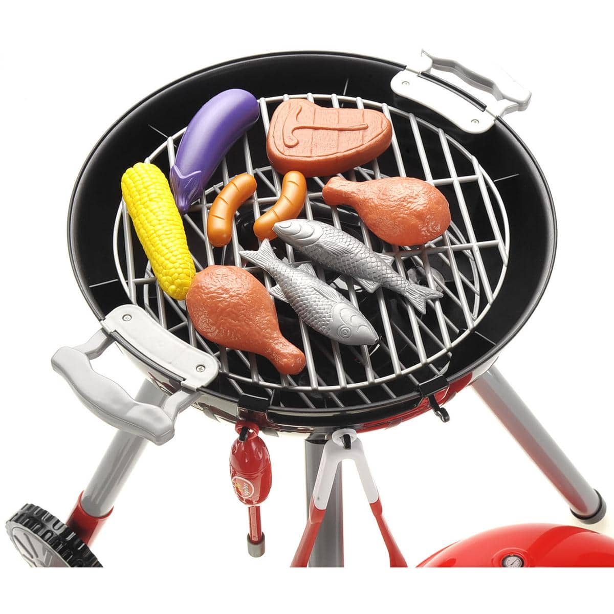 JuzToys - Grill Playset Kitchen Pretend Play Set Toy for Kids BBQ Grill Playset Pretend Play Food Grill For Kids - Multi