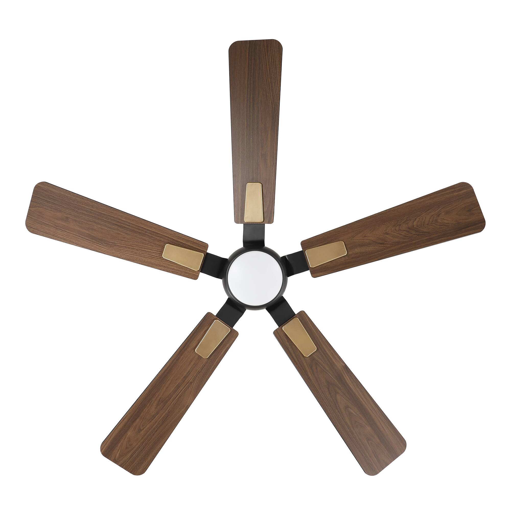 Alt View 7. Vaczon - 52 In. Modern Dimmable 3CCT LED Smart Ceiling Fan with Light, Remote and App Control, Double-Sided Blades, 6-Speed - Matte Black.