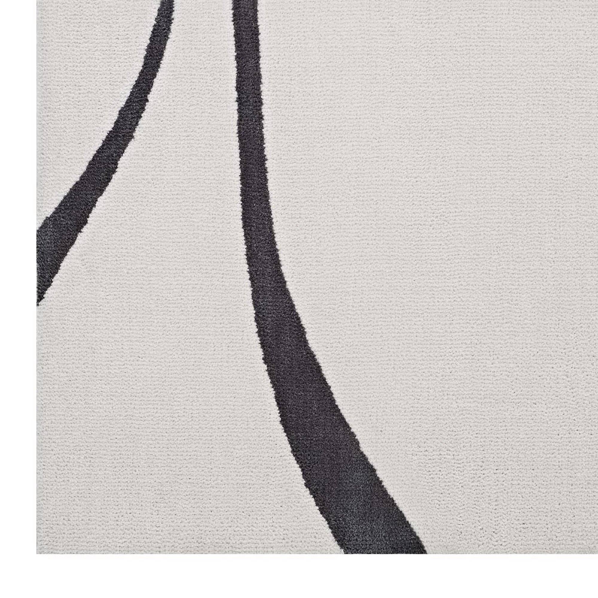 Alt View 1. Modway - Therese Abstract Swirl Area Rug - Ivory and Charcoal.