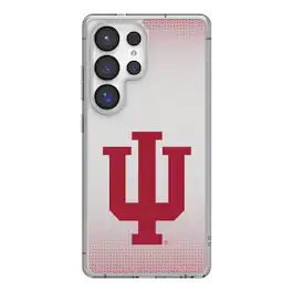 Keyscaper - NCAA - Indiana Hoosiers Linen Logo Galaxy Clear Case - S24 Ultra - Multicolor