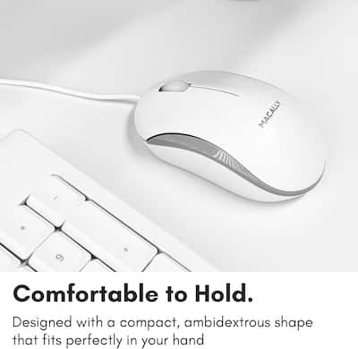 Macally Full Size USB Wired Mac Keyboard and Mouse Combo Macally Full Size USB Wired Mac Keyboard and Mouse Combo