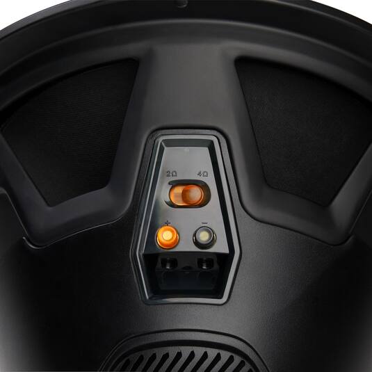 Left. JBL - JBL STADIUM122SSI 12” Subwoofer w/SSI™ (Selectable Smart Impedance) switch from 2 to 4 ohm - Black.