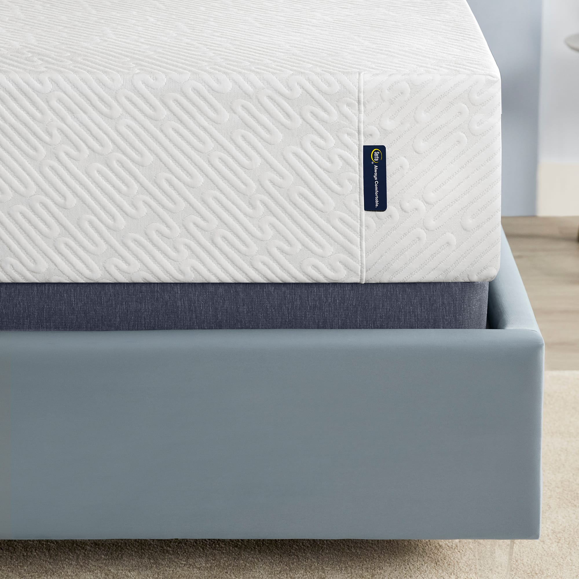 Alt View 14. Serta - Sheep Dreams 12" Medium Memory Foam Mattress -Twin - White.
