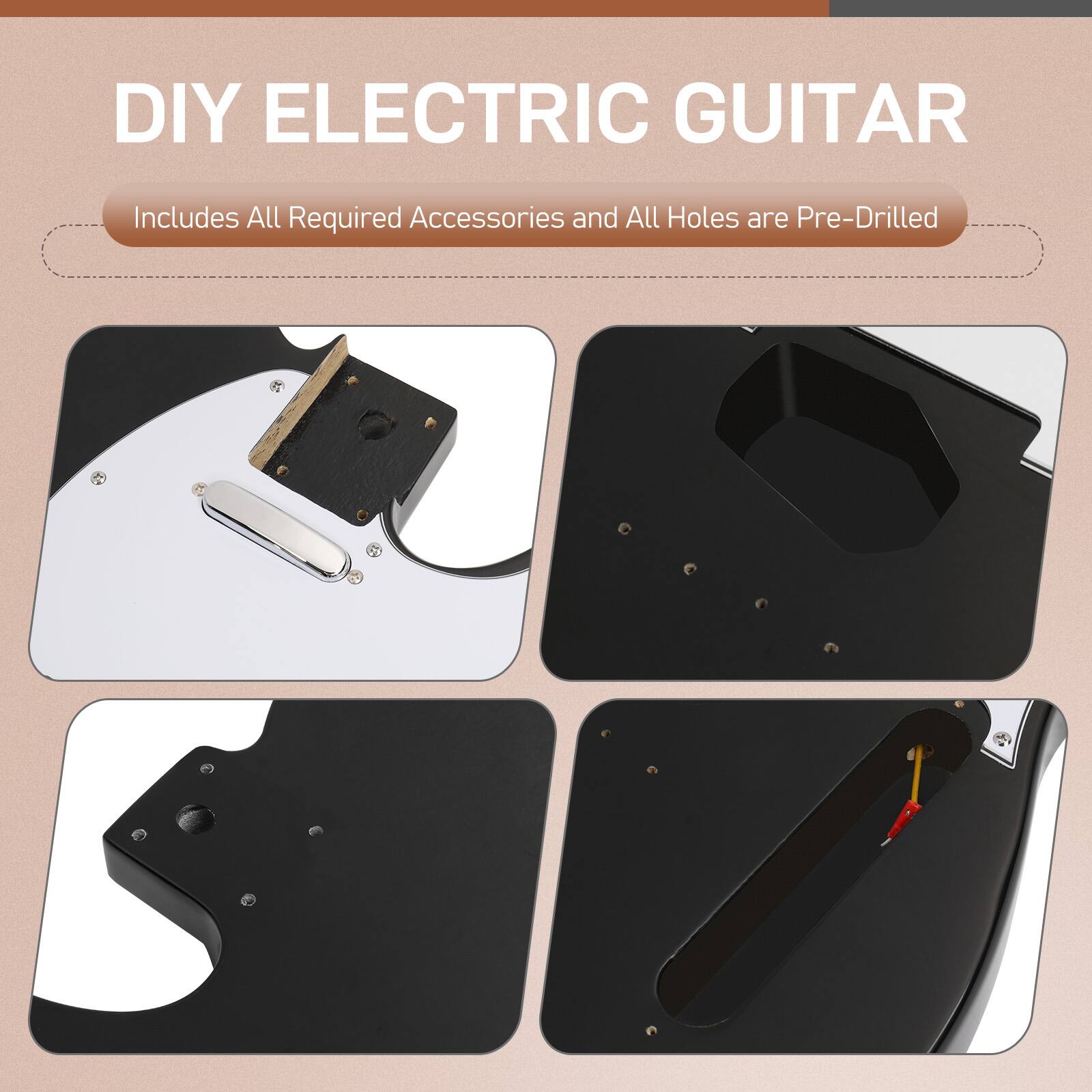 DIY ELECTRIC GUITAR

Includes All Required Accessories and All Holes are Pre-Drilled