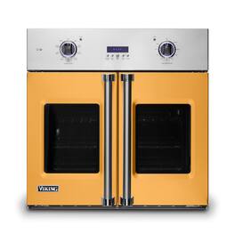Viking - 30" 7 Series French Door Single Built-In Electric Thermal Convection Oven - Daffodil