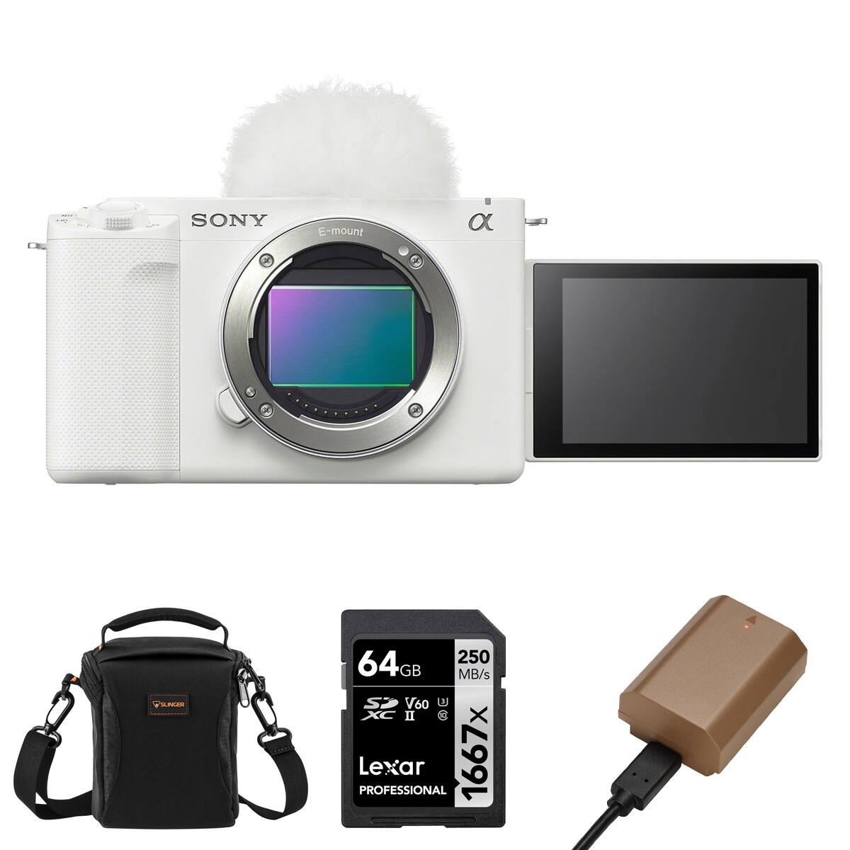 SONY E-mount a 2 x SUNCER 64GB 250 MB/s SP V60 E3 XC II C PROFESSIONAL Lexar 1667x