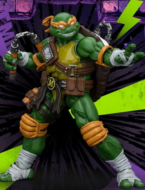 Transformers - Michelangelo 1/18 Scale | Teenage Mutant Ninja Turtles | Joy Toy