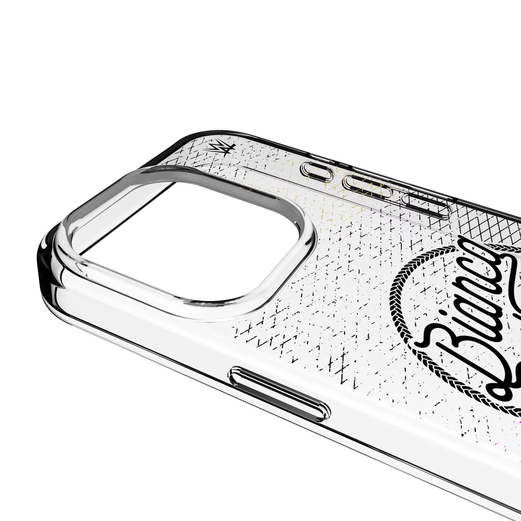 Left. Keyscaper - WWE Steel Clear Phone Case - Apple iPhone 15 Plus - Bianca Belair.