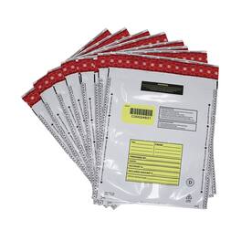 Tamper-Evident 12" x 16" Opaque Bank Deposit Bags, 100 Pack