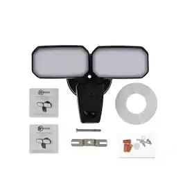 RadioShack - Floodlight Camera 3MP HD, IP65 Waterproof, 16 ft Adjustable Lighting, Two-Way Audio, Human Detection