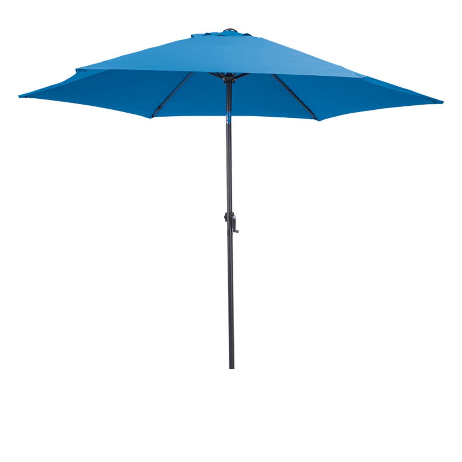 Left. Living Accents - Living Accents 9 ft. Tiltable Royal Blue Market Umbrella.