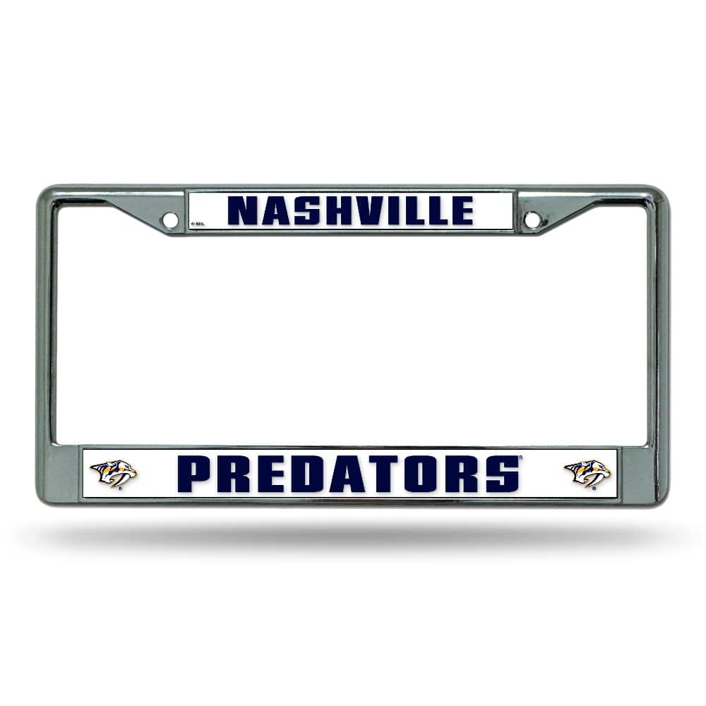 Rico Industries - Nashville Predators NHL Chrome License Plate Frame - Multi
