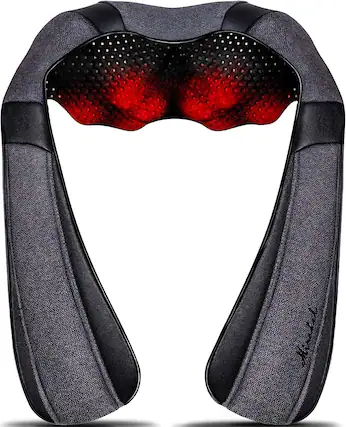 Front. Core Tech - Shiatsu Neck and Shoulder Massager with Heat, 3 Speeds, Bidirectional Kneading and 15-Minute Auto Shutoff - Gray and Black.