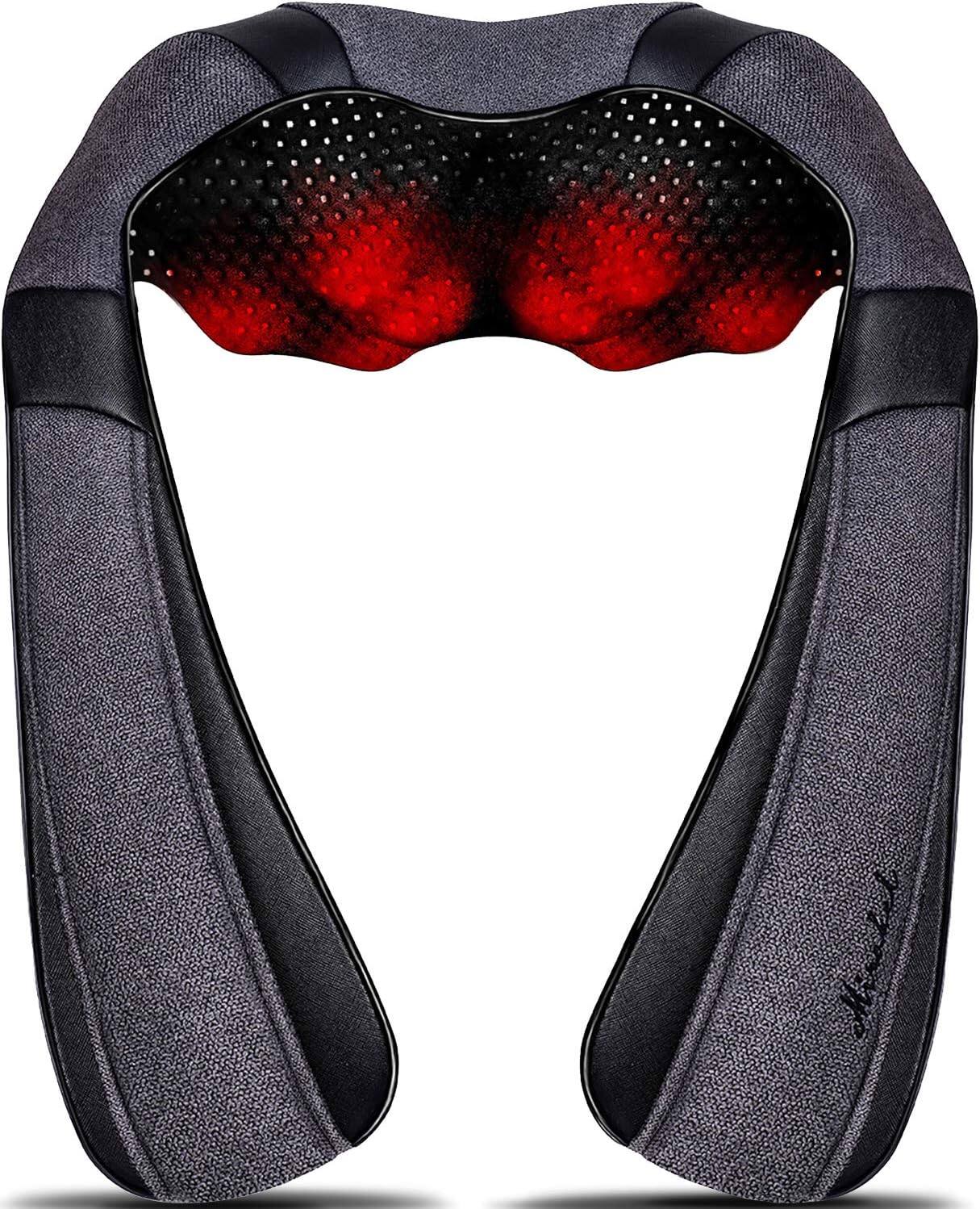 Front. Core Tech - Shiatsu Neck and Shoulder Massager with Heat, 3 Speeds, Bidirectional Kneading and 15-Minute Auto Shutoff - Gray and Black.