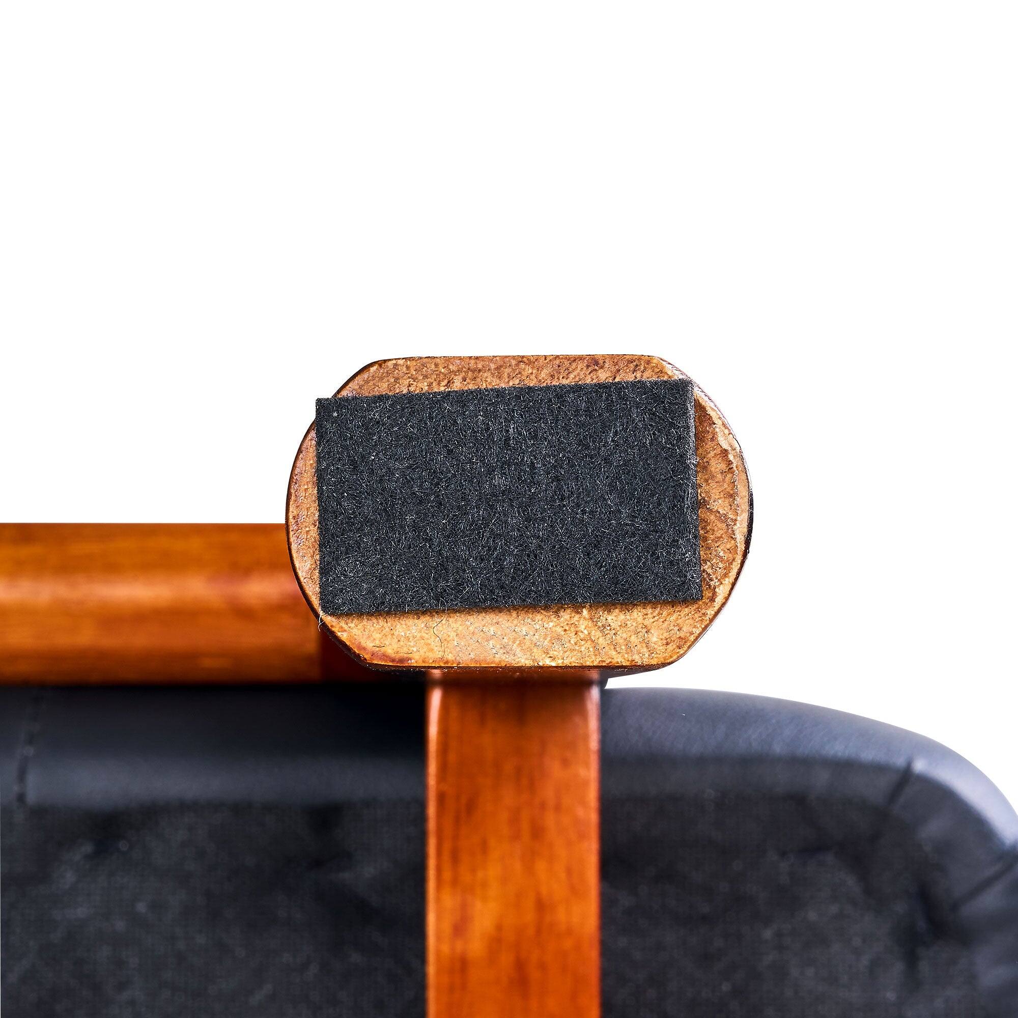 Alt View 3. Vecelo - Mid Century Faux Leather Accent Chair, Modern Lounge Armchair for Living Room Bedroom - Black.