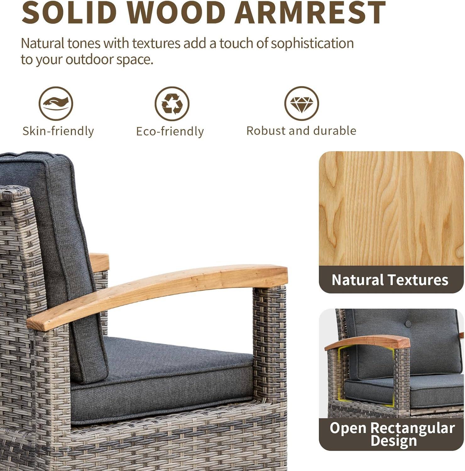 SOLID WOOD ARMREST

Natural tones with textures add a touch of sophistication to your outdoor space.

- Skin-friendly
- Eco-friendly
- Robust and durable

Natural Textures

Open Rectangular Design