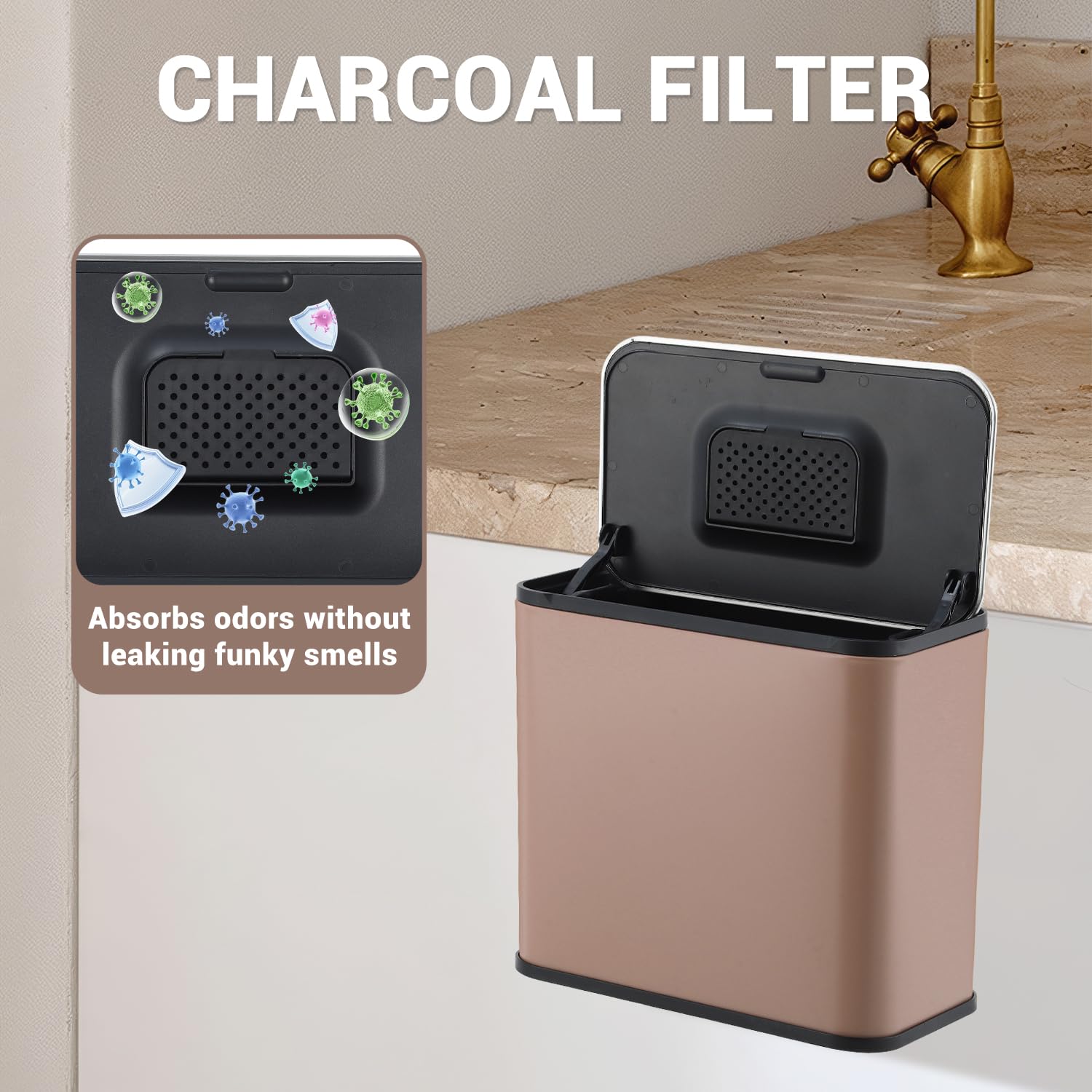 CHARCOAL FILTER

Absorbs odors without leaking funky smells