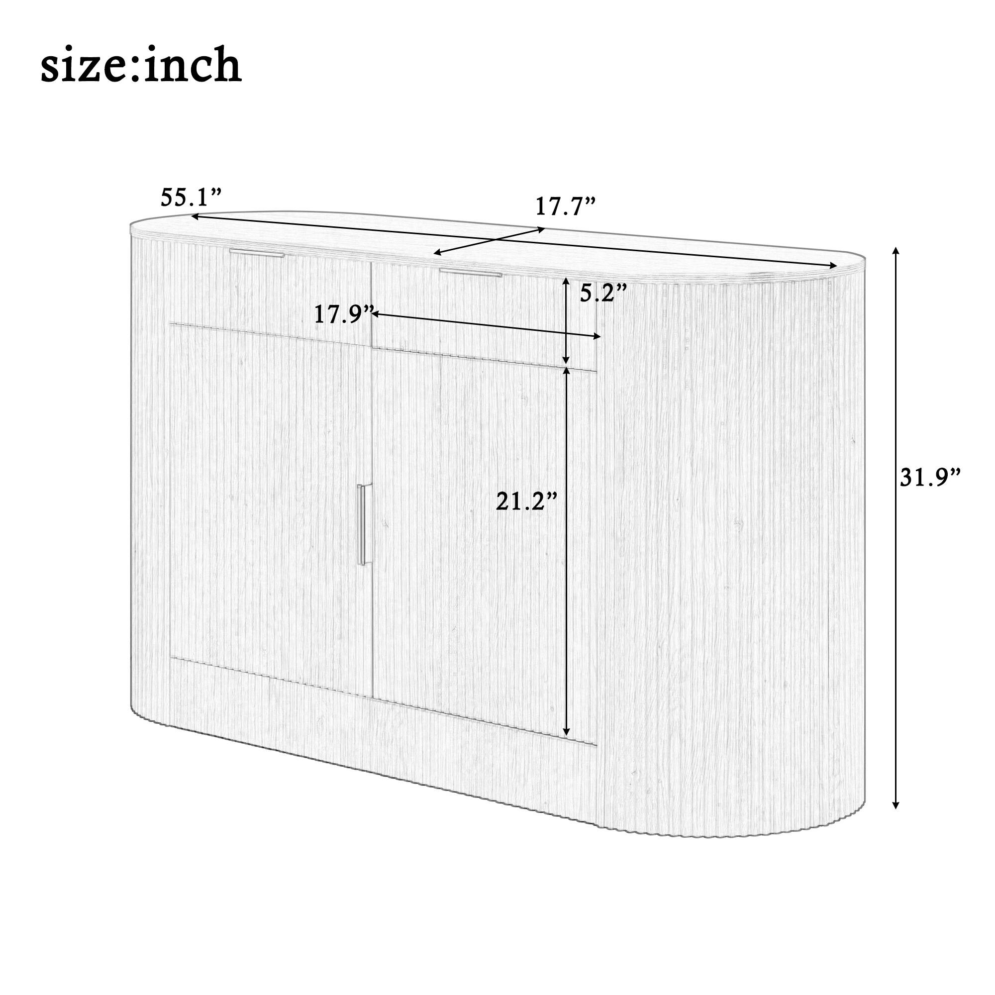 size: inch  
55.1"  
17.7"  
17.9"  
5.2"  
21.2"  
31.9"