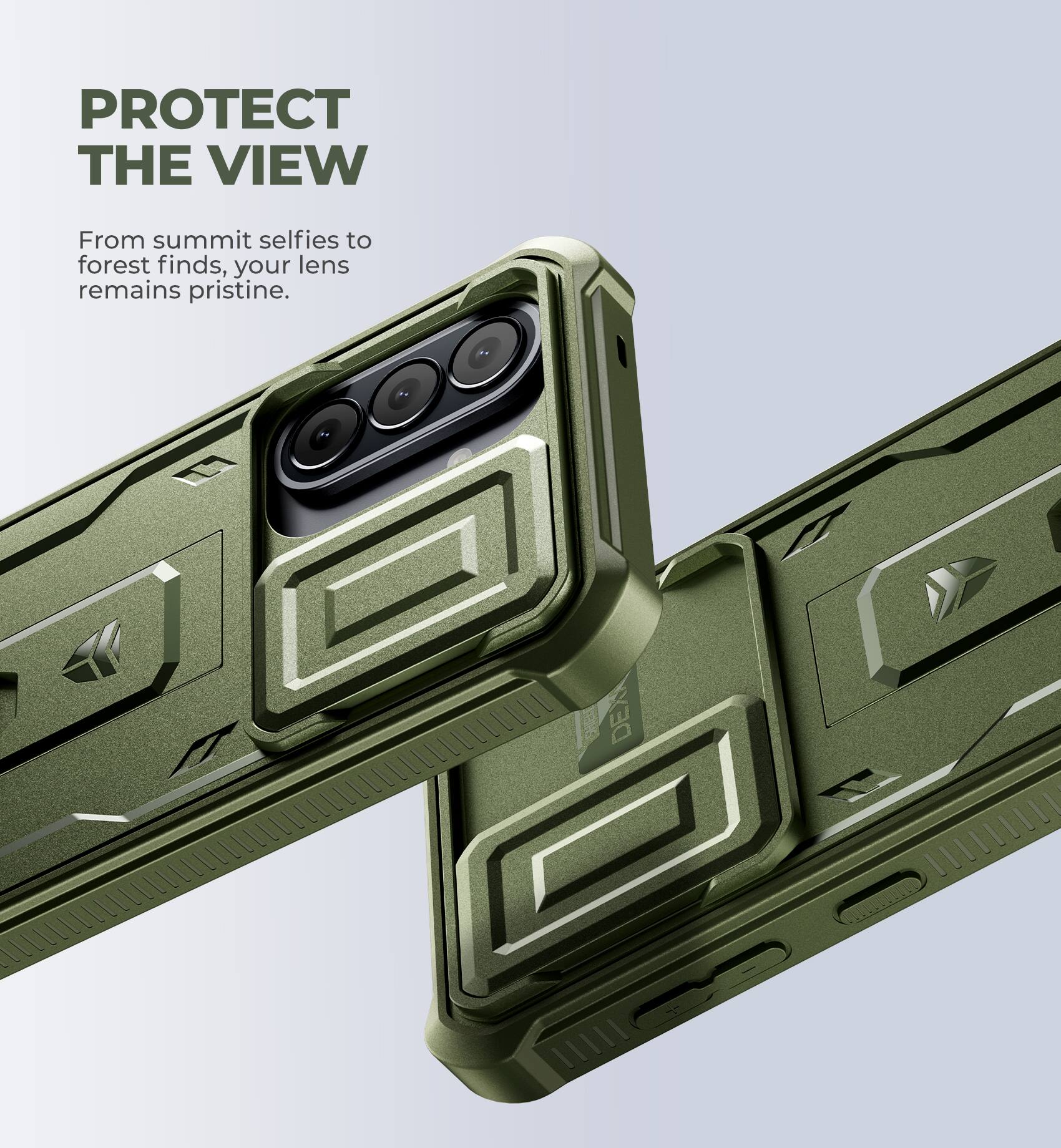 PROTECT THE VIEW  
From summit selfies to forest finds, your lens remains pristine.