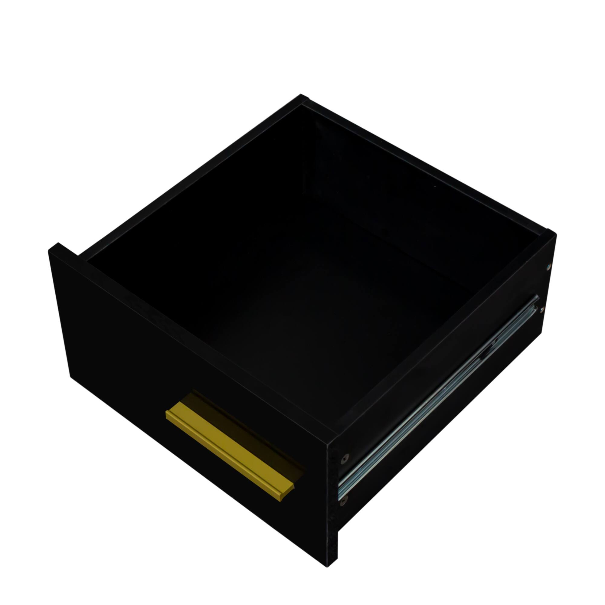 Alt View 6. APRILSOUL - Makeup Vanity Set with Mirror Dresser Table with Nightstand with 4 Drawers - Black.