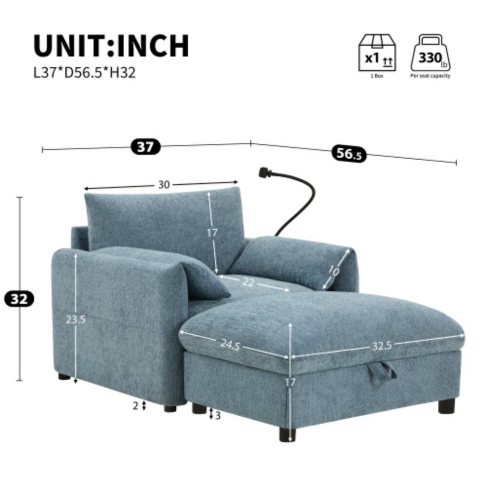 UNIT: INCH  
L37*D56.5*H32  
x1 11  
1 Box  
330 lb  
Per seat capacity