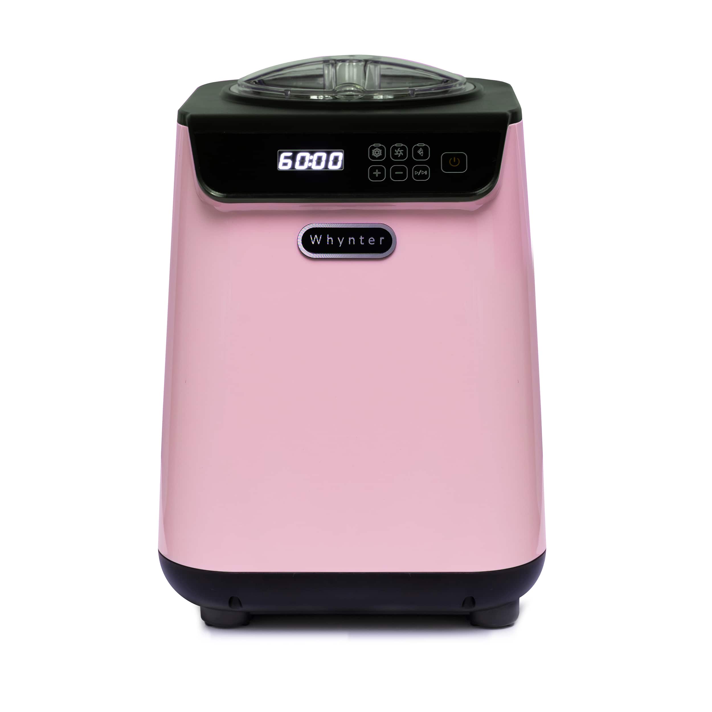 Whynter - 1.28 Quart Compact Upright Automatic Ice Cream Maker with Stainless Steel Bowl Limited Black Edition - Pink