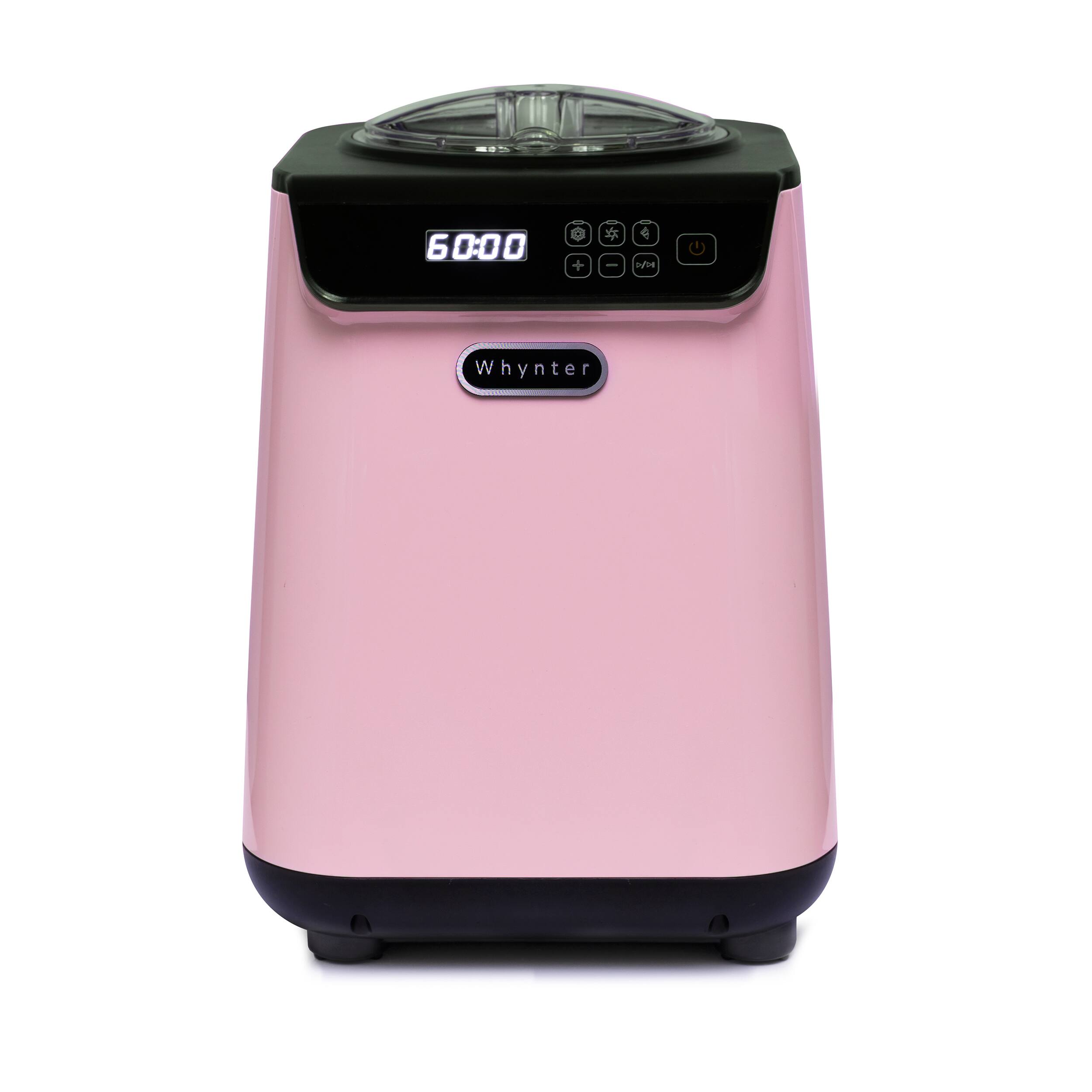 Whynter - 1.28 Quart Compact Upright Automatic Ice Cream Maker with Stainless Steel Bowl Limited Black Edition - Pink