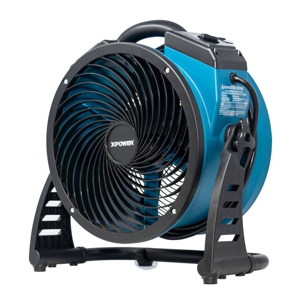 Alt View 5. XPOWER - 1560 CFM Pro 13” Sealed Brushless DC Motor Air Circulator Utility Fan - Blue.