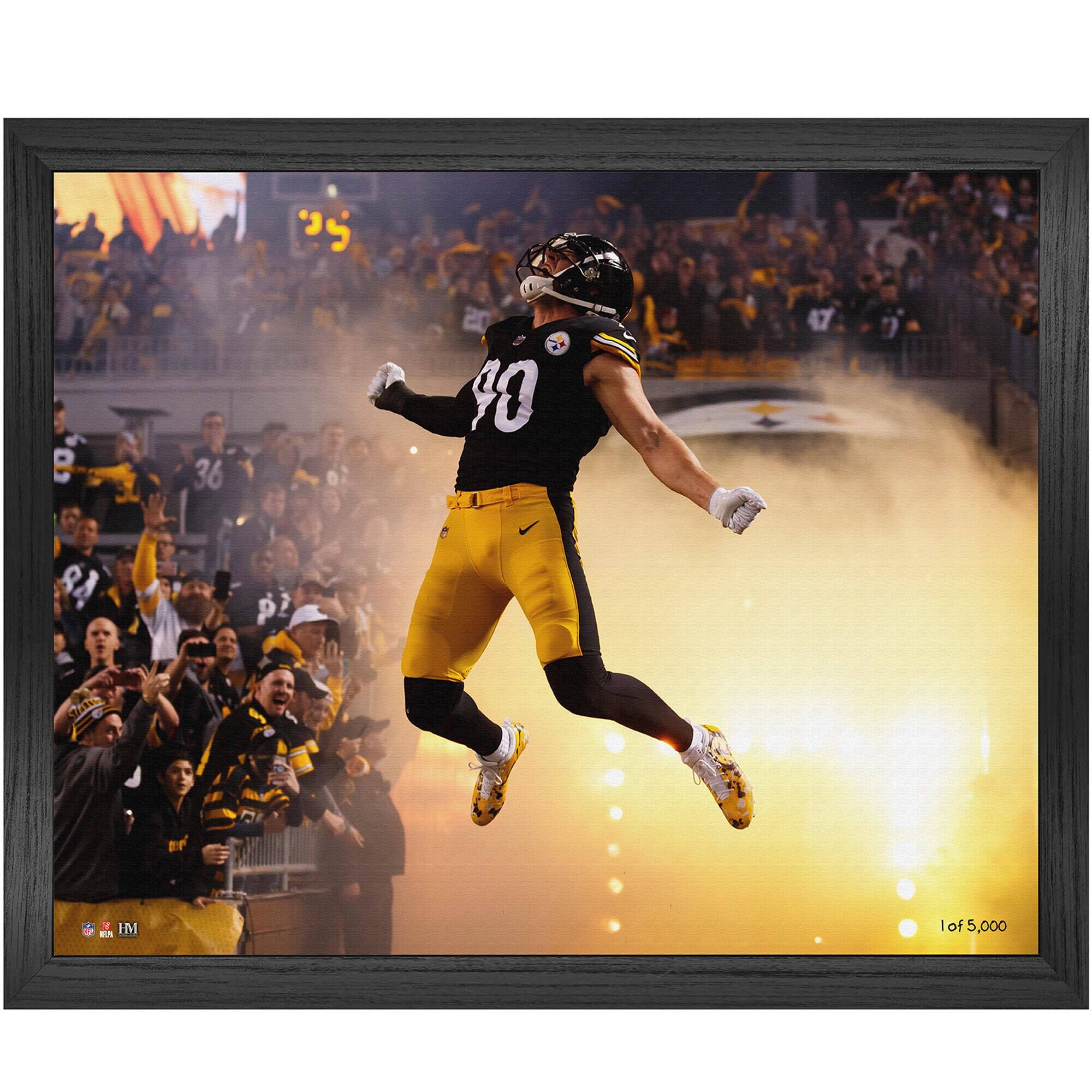 T.J. Watt Pittsburgh Steelers 16" x 20" Celebration Framed Canvas