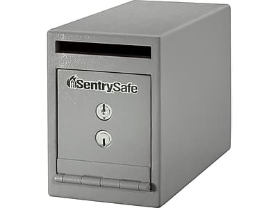 Sentry - SentrySafe Depository Safe with Dual Key Lock, 0.23 cu. ft. (UC-025K) - Gray