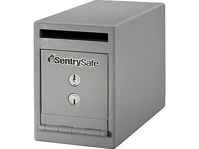 Front. Sentry - SentrySafe Depository Safe with Dual Key Lock, 0.23 cu. ft. (UC-025K) - Gray.