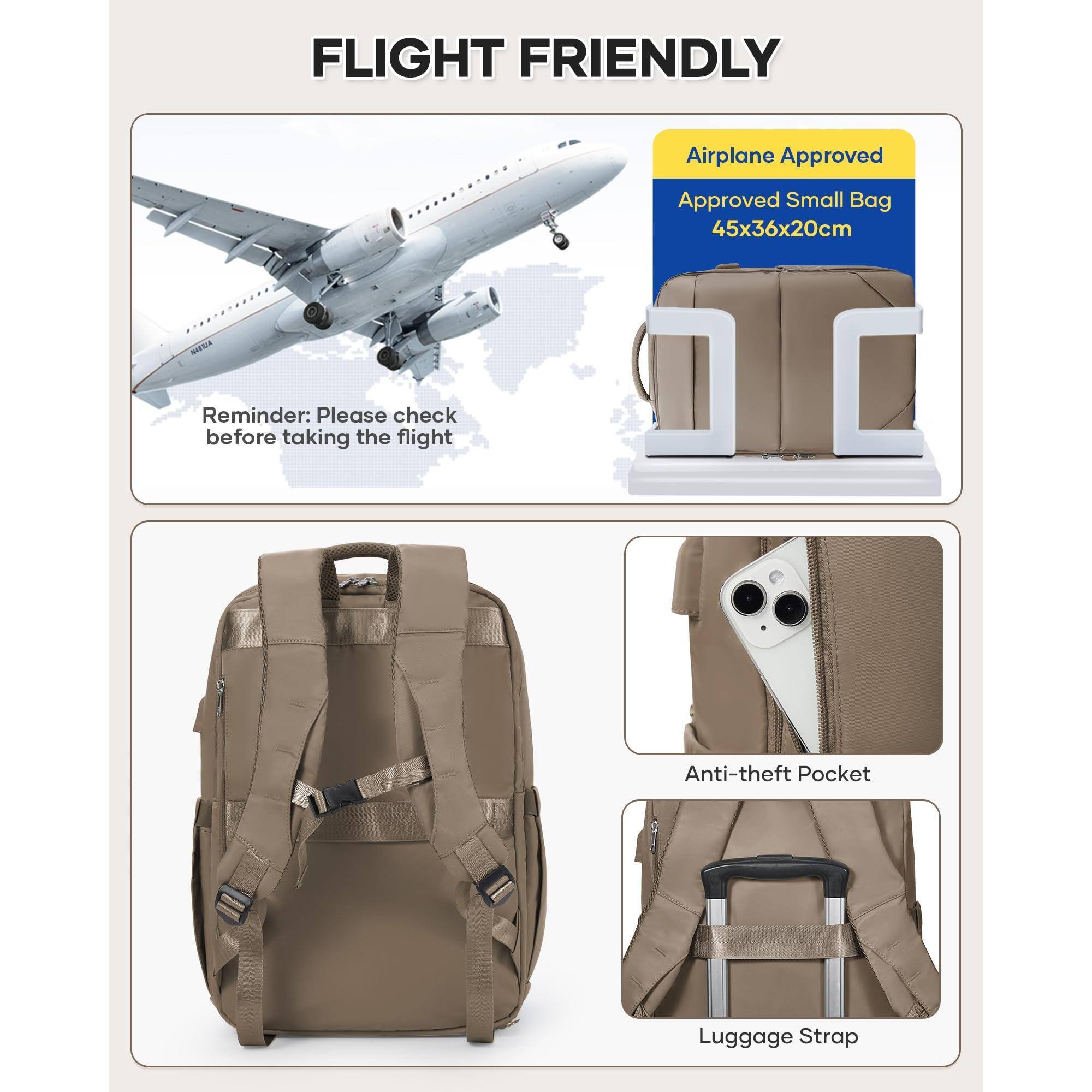 Alt View 6. Cozy Serene - Large Vacuum Backpack Travel With Pump Vacpack Seal Backpacks Traveling For Carry On Luggage - Dark Brown.