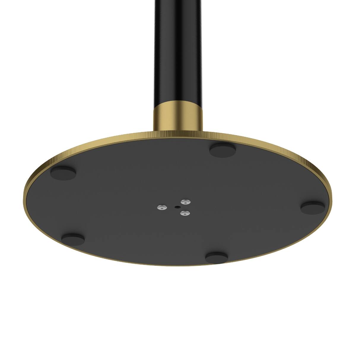 Alt View 6. Loheer - Loheer Round Dining Table with Black Sintered Stone Top and Gold Metal Base - Black and Gold.