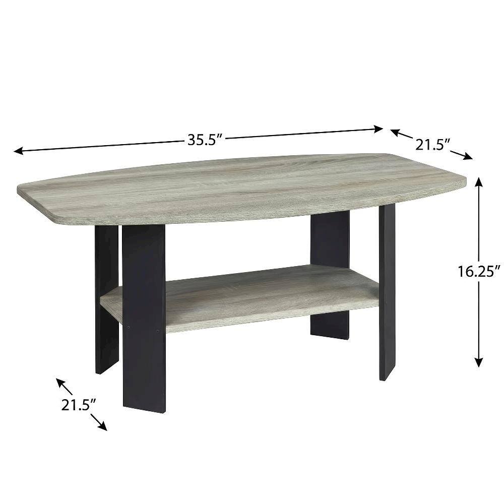 FurniFact - Coffee Table with Black Metal Legs and Minimalist Design - French Oak Grey price history on PriceWatchPro