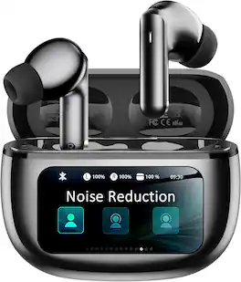 Trigiz - Bluetooth 6.0 Wireless Earbuds, ANC, AI Clear Call, 40H Playtime, IPX7 for iPhone Android iPad - Black