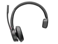 Front. HP - Poly Voyager 4310-M Microsoft Teams Certified USB-A Headset - Black.