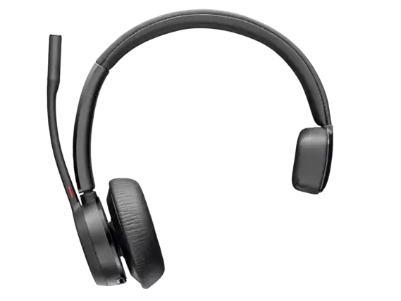 Front. HP - Poly Voyager 4310-M Microsoft Teams Certified USB-A Headset - Black.