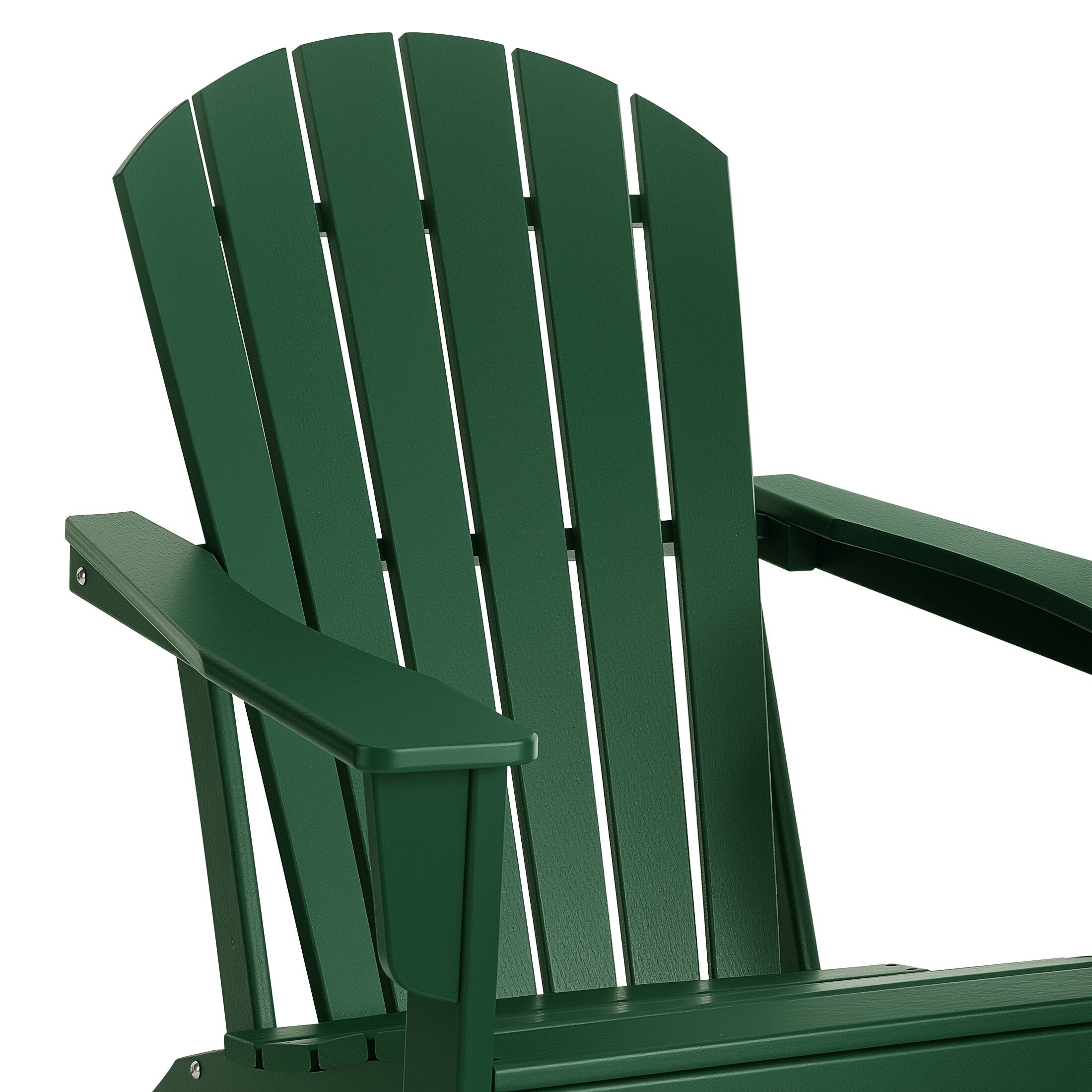 Alt View 4. WestinTrends - WestinTrends Dylan Outdoor Adirondack Chair (Set of 2) - Dark Green.